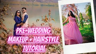 Krisha Wedding Series Episode - 1 | Indian Pre-Wedding Photoshoot Makeup + Hairstyle Tutorial | screenshot 5