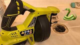 Ryobi One+ 18V Drain Auger P4001 Usage and Review