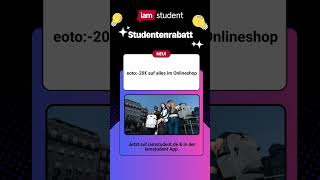 Neuer Studi-Rabatt von eoto auf iamstudent.de