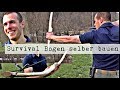 Survival Bogen selber bauen, wie baue ich einen Bogen aus der Natur? Survival Training (4K)