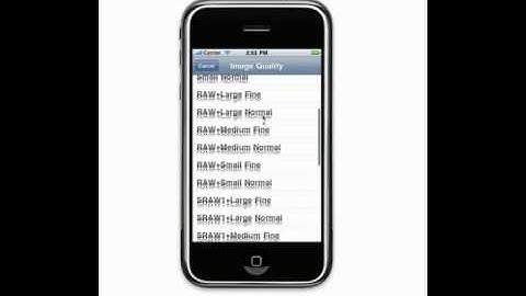 DSLR Camera Remote - Using the iPhone Application