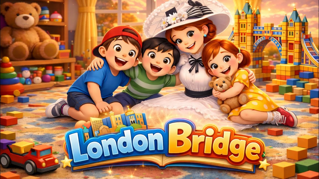 London Bridge Is Falling Down | Kids Rhyme | Fun Block Animation for Children