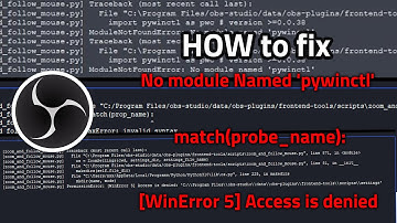 How to fix Some of OBS Zoom and follow mouse Script Errors
