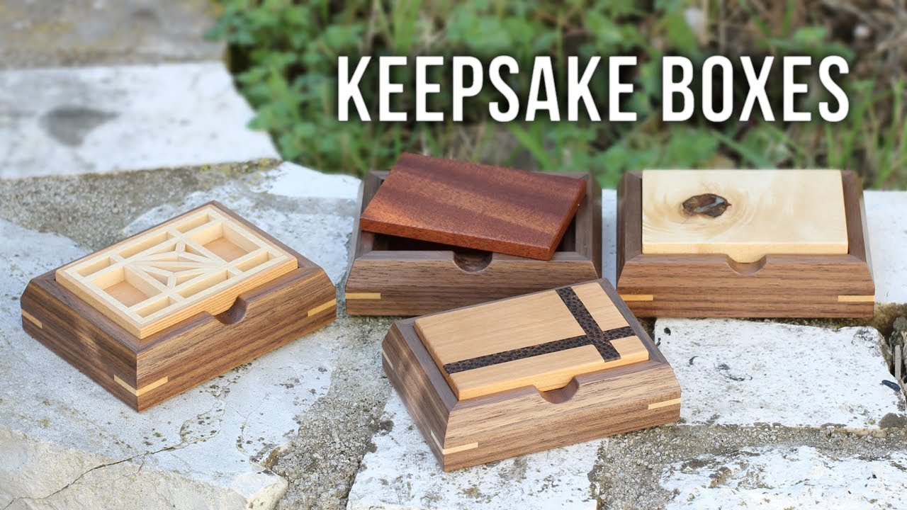 Making Small Keepsake Boxes with Various Lid Designs - YouTube