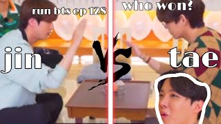 taehyung vs jin run bts ep 128