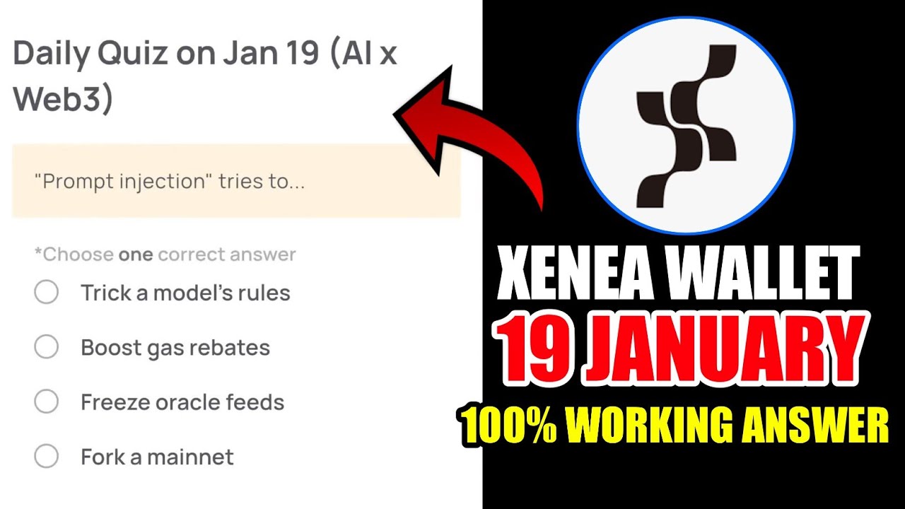 Xenea Wallet Quiz Answer 19 JANUARY | Xenea Wallet Quiz 19 JAN | Xenea Wallet Voucher Code Today