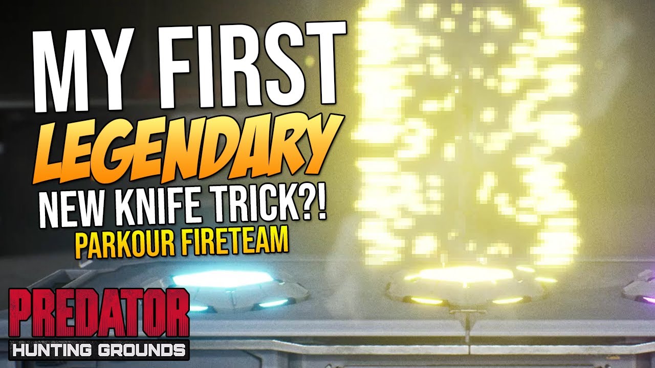 2000+ Lockers FIRST LEGENDARY!! in Predator Hunting Grounds "PARKOUR FIRETEAM & NEW KNIFE TRICK?!"