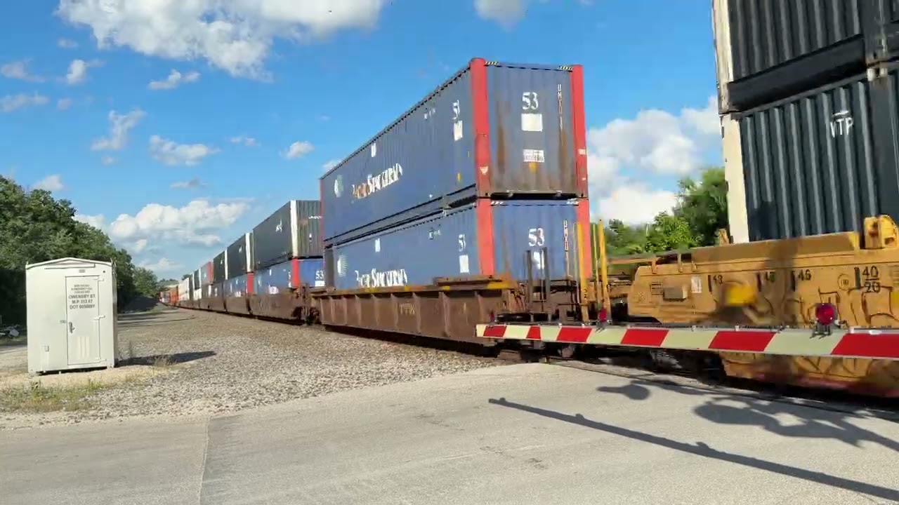 Monster Westbound UP Stack Train Through La Plata, Missouri On June 26th, 2025