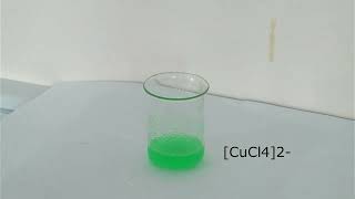 комплекс Cu(II) с хлоридом: если посолить раствор соли меди