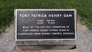 Fort Patrick Henry Dam and the Holston River at the confluence of Reedy Creek 4K