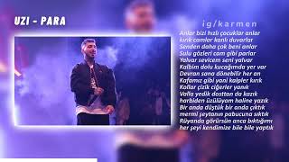 UZİ - PARA ( Lyrics Video )