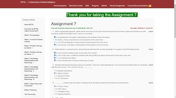 NPTEL Fundamentals of AI Week 7 Assignment Answers | July 2024