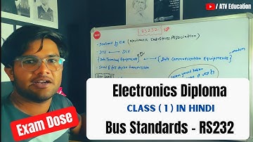 #1 BTER #Diploma Classes Hindi - {EL 302-Advanced Microprocessor} - Bus Standards - #RS232 Part-1