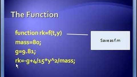Solve Ordinary Differential Equations in Matlab