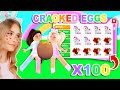 Opening 100 CRACKED EGGS To Get LEGENDARIES In Adopt Me! (Roblox)