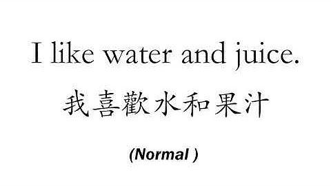 Chinese Learning｜Sentence Examples of lesson3 Words-「我喜歡水和果汁」