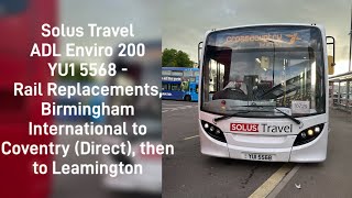 Solus Travel ADL Enviro 200 YUI 5568 (ex Abellio), joined with @WarwickshireTransport