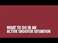 What to do in an active shooter situation - UofSC