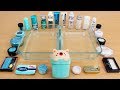 Teal vs White - Mixing Makeup Eyeshadow Into Slime! Special Series 117 Satisfying Slime Video