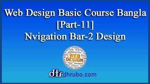 Web Design Basic Course in bangla (part-11) Navigation Bar-2 Menu Design