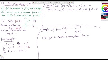 Video  6: Intermediate Value Theorem (IVT)