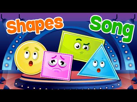 Learn Shapes Song 🟡🟦🔺 Circles, Squares & Triangles | Bairn Learning