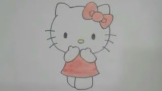 رسم شخصية هالو كيتي  Drawing Hello Kitty - YouTube