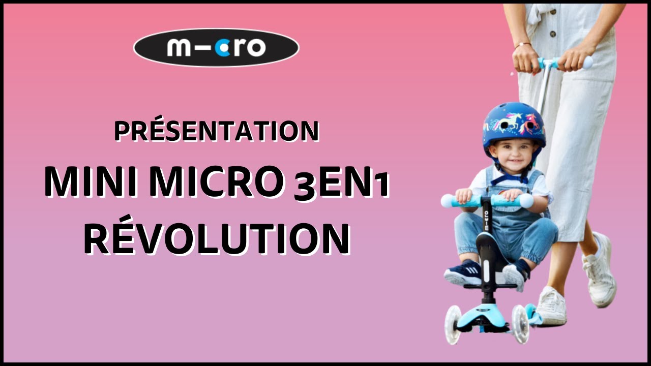 Trottinette évolutive Mini Micro 3en1 Révolution Magic Rose - Micro Mobility