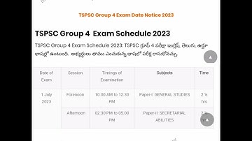 #TSPSC group4 exam date released#@bunnybobby402.