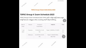#TSPSC group4 exam date released#@bunnybobby402.