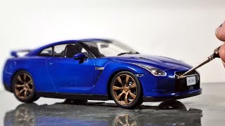 NISSAN GT-R R35 NISMO - MODEL CAR FUJIMI 1/24 / EASY FULL BUILD AND PAINT