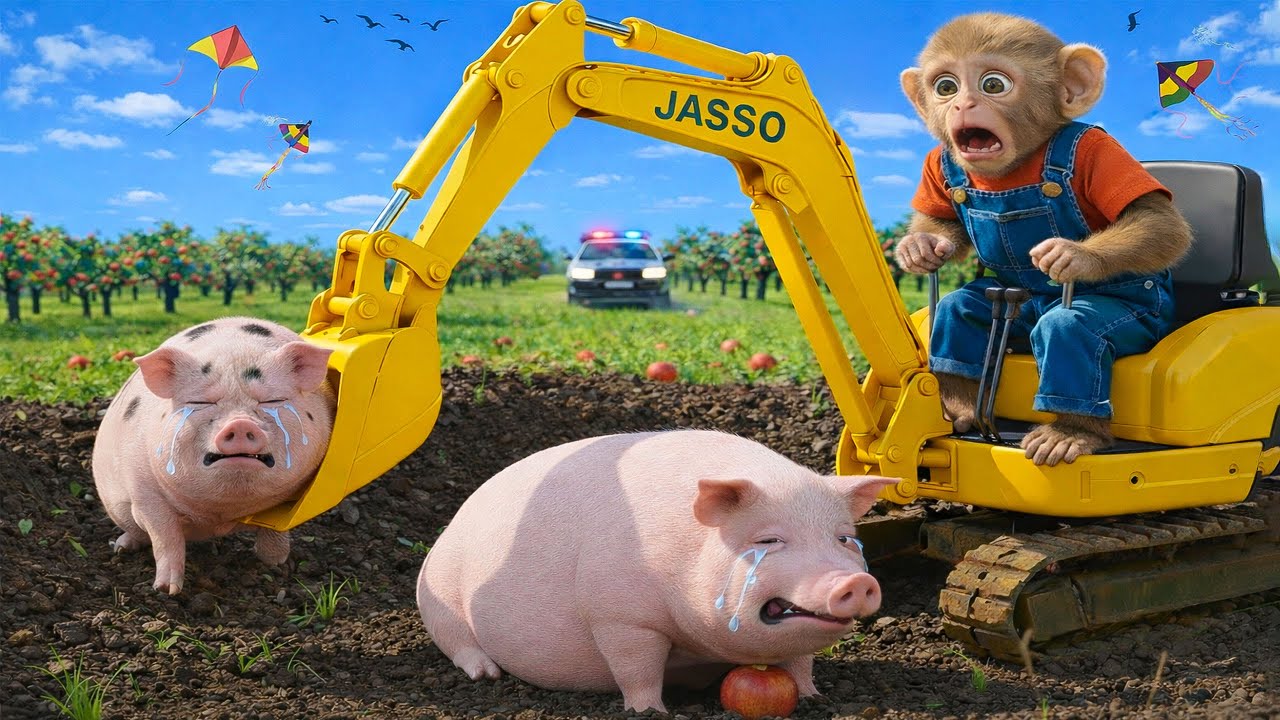 Monkey NaNa Fights a HARSH Drought! His Water Tractor Saves the Watermelon Farm in a SHOCKING Way!😱