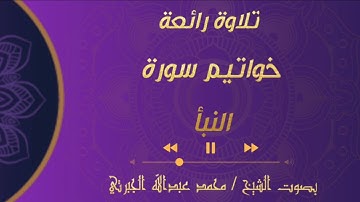 تلاوة رائعة خواتيم سورة النبأ || بصوت الشيخ محمد عبداللّه الجبرتي