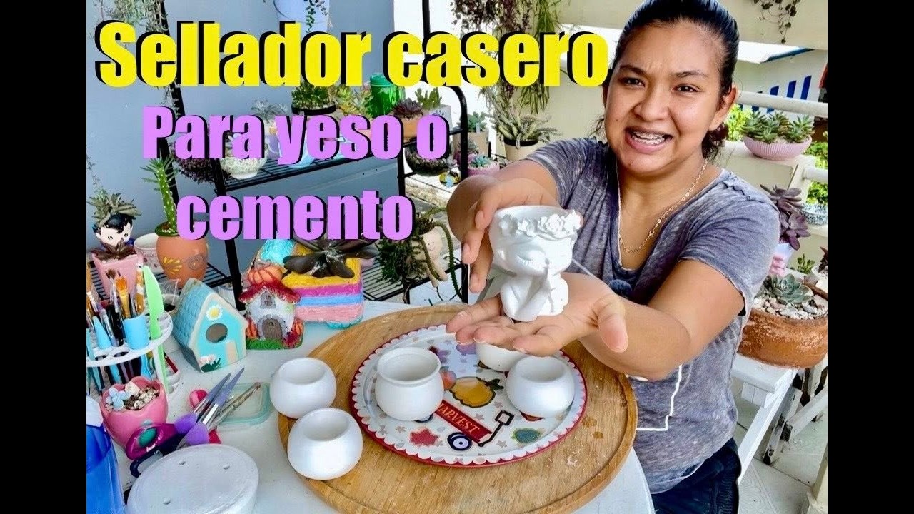QUE SELLADOR USO EN MIS PIEZAS DE YESO Y CEMENTO?? #macetas #diy #manualidades #suculentas  #plantas