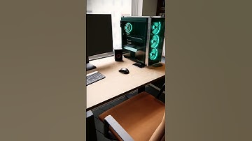 Office Desk Setup - Lumion Realistic Interior 3d Rendering Animation #Shorts