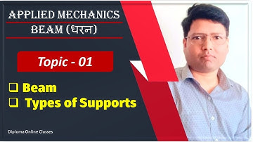 Topic - 01. Beam & Types of support // Chapter 02 // Applied Mechanics