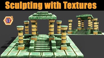 Blender 2.90 - Stylized Environment Modelling | Sculpting with Textures