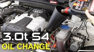 How to Change the Oil on a 3.0t Audi S4