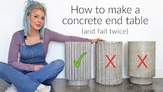 3 Different DIY Concrete Tables