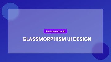 Glassmorphism UI Design Using HTML CSS & JavaScript