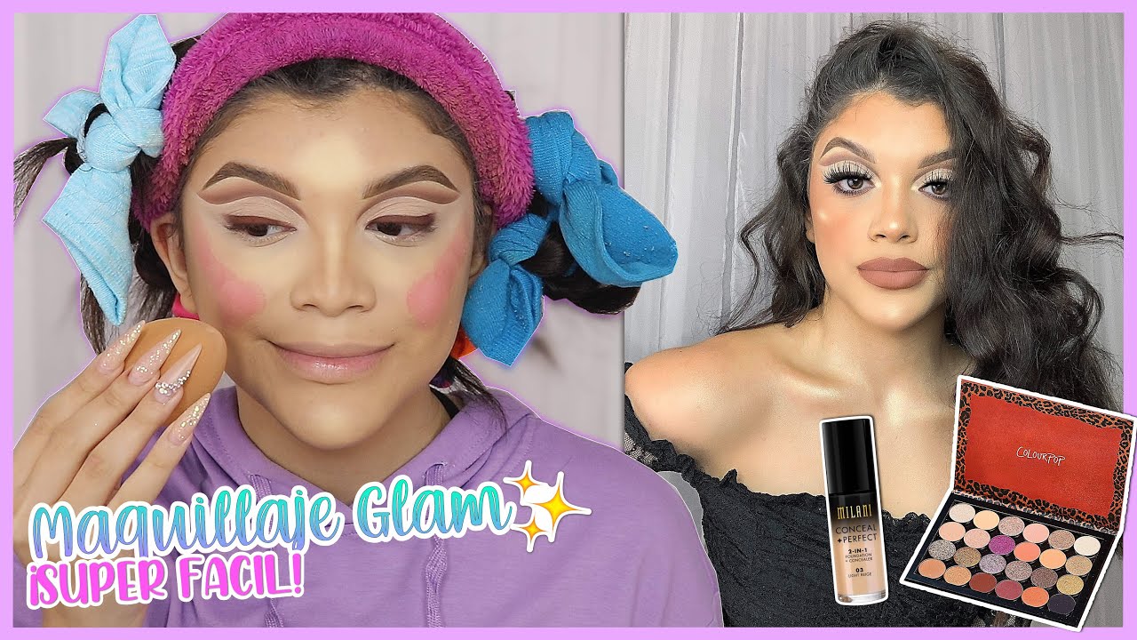 MAQUILLAJE GLAM SUPER FACIL! (para que te veas divina y mamasonga)