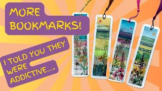 How to make watercolour and collage bookmarks  even if you can't paint!