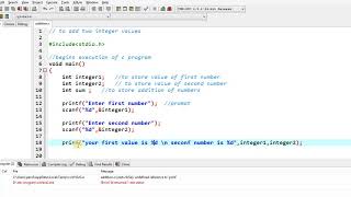 15. How to take input from user  in C programming ?