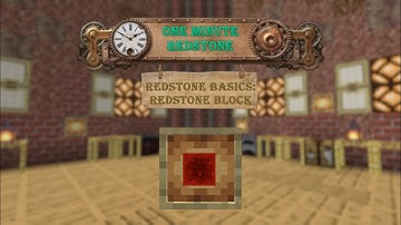 One Minute Redstone: Redstone Basics - Redstone Block