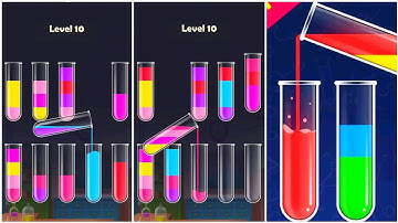 Color Sort Puzzle Gameplay 2, Android Games ios Walkthrough Simulator Think Brain