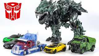 Transformers 5 Oversized Grimlock Optimus Prime Hound Bumblebe Crosshairs Drift Vehicles Robots Toys