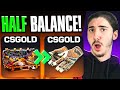 WENT WITH HALF THE BALANCE ON A CASE BATTLE!! (CSGOLD PROMOCODE 2025)