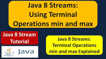 Java 8 Streams: Using Terminal Operations min and max | Streams in Java 8