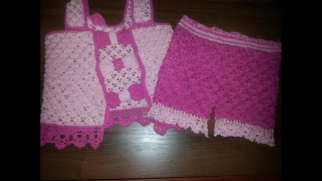 Вязанные летние шортики на девочку(Crochet. Shorts for the girl)