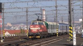 Движение поездов на станции Прага-Главная, Прага, Чехия / Trains at station Prague-Main